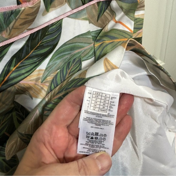 BROOKS BROTHERS Summer Tropical Palms Print Cotton Sheath Dress 6 Impeccable D0 - Picture 6 of 10